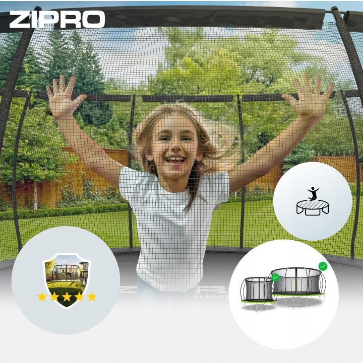 trampolina ogrodowa z siatką wewnętrzną dla dzieci 374cm 12ft zipro trampolina ogrodowa z siatką wewnętrzną dla dzieci 374cm 12ft zipro