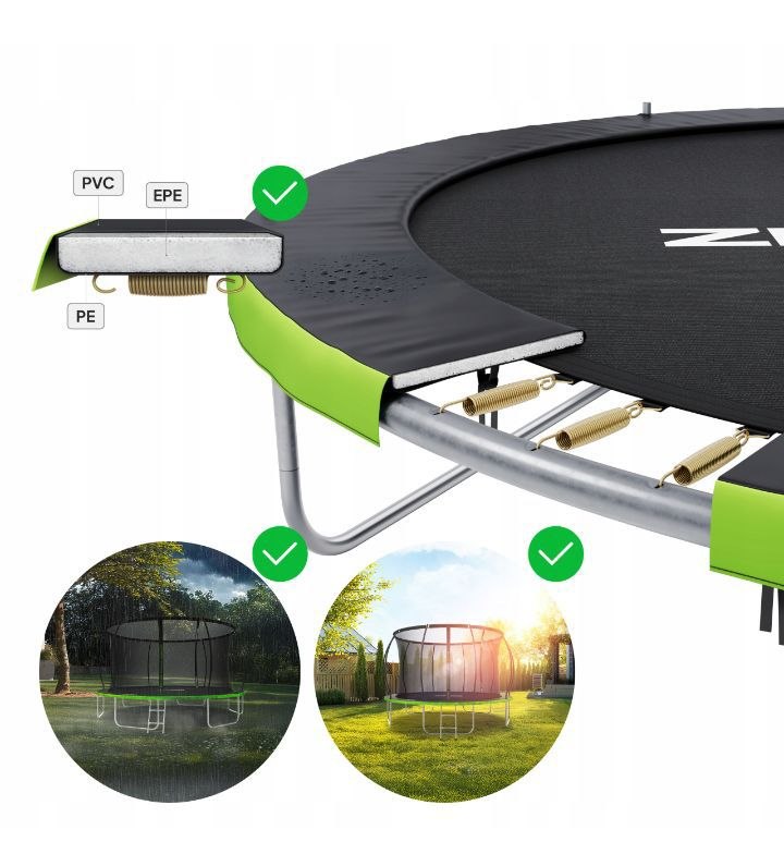 trampolina ogrodowa z siatką wewnętrzną dla dzieci 374cm 12ft zipro trampolina ogrodowa z siatką wewnętrzną dla dzieci 374cm 12ft zipro