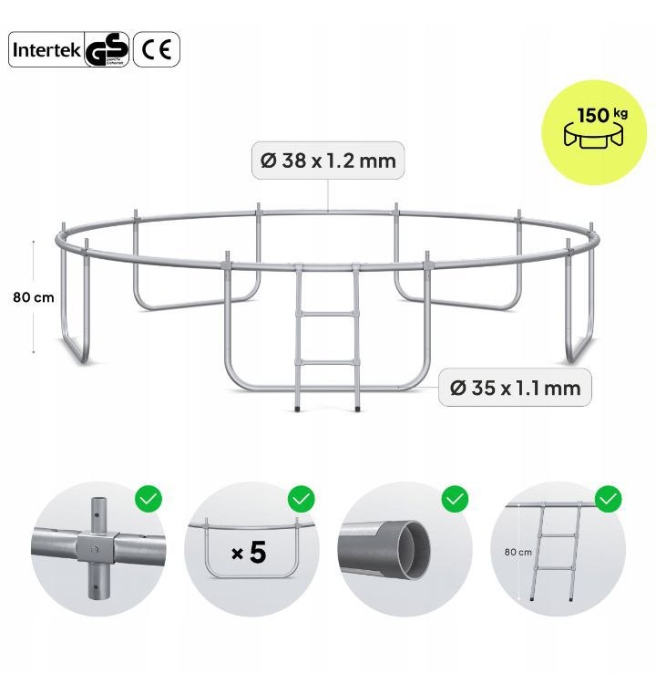 trampolina ogrodowa z siatką wewnętrzną dla dzieci 374cm 12ft zipro trampolina ogrodowa z siatką wewnętrzną dla dzieci 374cm 12ft zipro